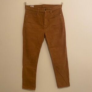 GAP Men’s Cigarette High Rise Size 32/14L Corduroy Pants Trousers Brown